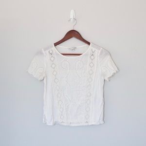 AE Eyelet Cropped Shirt